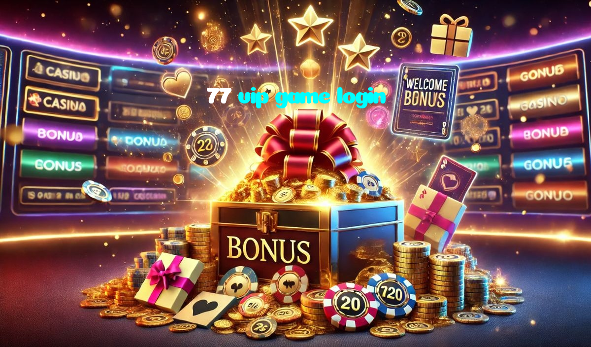 77 vip game login casino presented on mobile device in Pakistan with slots and live games